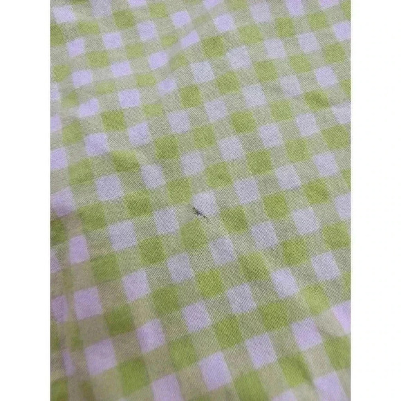 Carhartt Women's Size M Green and White Plaid Button-up Short Sleeve Shirt - Picture 5 of 7